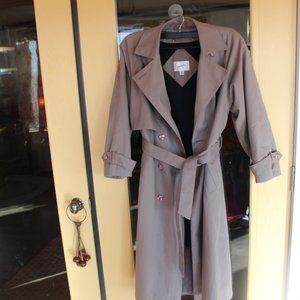 Jacqueline Ferrar Coat Trench Long Khaki